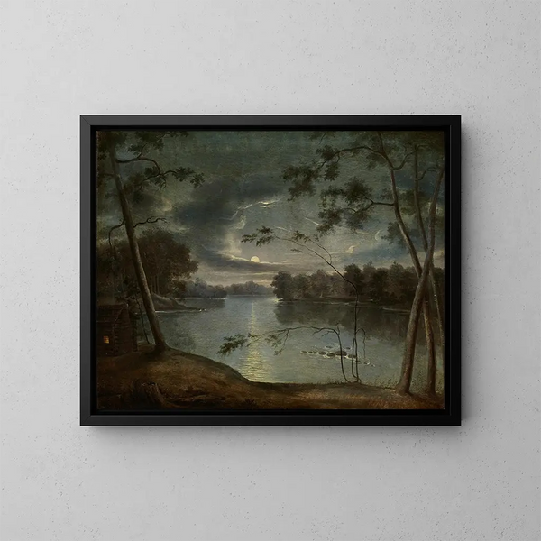 Night Landscape Painting - George Winter — framed artwork on a wall
