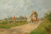 Een vierspan dat de jacht doorrijdt - George Wright — weergave van het kunstwerk