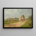 Een vierspan dat de jacht doorrijdt - George Wright — ingelijst kunstwerk aan de muur