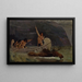 De jacht op de eland - George de Forest Brush — ingelijst kunstwerk aan de muur