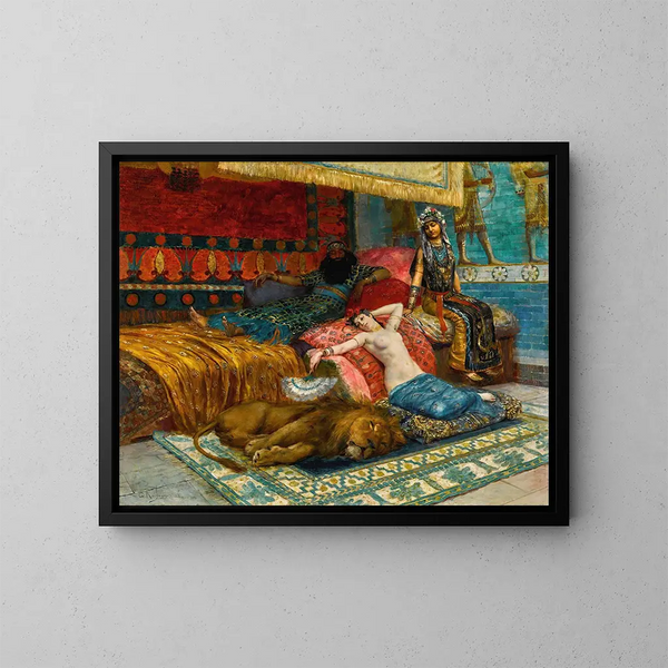 Moments d'inactivité - Georges Antoine Rochegrosse — framed artwork on a wall