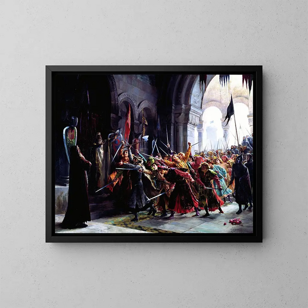 Les Burgraves - Georges Antoine Rochegrosse — framed artwork on a wall