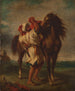 Arabisch schilderij dat zijn paard verkoopt - Georges Dété — weergave van het kunstwerk