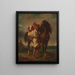 Arabisch schilderij dat zijn paard verkoopt - Georges Dété — ingelijst kunstwerk aan de muur