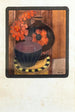 Vase de zinnias rouges - Georges Gaudion — weergave van het kunstwerk
