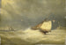 Ruige zee met zeilboten - Georges Johannes Hoffmann — weergave van het kunstwerk