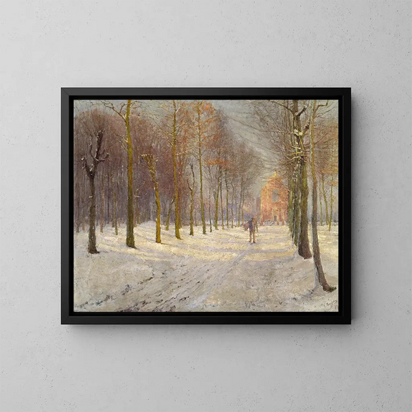 L church of Sainte-Catherine in Wondelgem, Ghent - Georges Léon Ernest Buysse — framed artwork on a wall