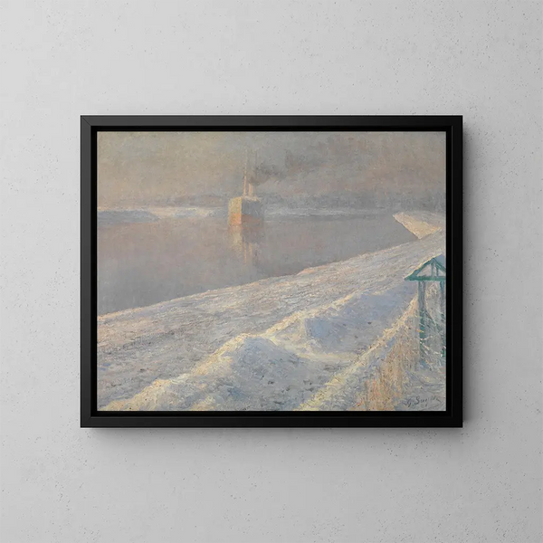 Winter Storm - Georges Léon Ernest Buysse — framed artwork on a wall