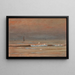 Schepen die naar de kust varen bij zonsondergang - Georges Ricard-Cordingley — ingelijst kunstwerk aan de muur