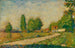 Aan de rand van het dorp - Georges Seurat — weergave van het kunstwerk