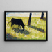 Zwarte koe in een weide - Georges Seurat — ingelijst kunstwerk aan de muur