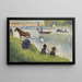 Studie van paarden en boten voor Zwemmers in Asnières - Georges Seurat — ingelijst kunstwerk aan de muur