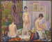 Les poseuses ensemble - Georges Seurat — weergave van het kunstwerk