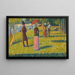 Landschap en personages De roze rok - Georges Seurat — ingelijst kunstwerk aan de muur