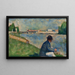 Studie voor De Baders in Asnières - Georges Seurat — ingelijst kunstwerk aan de muur
