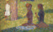 Studie van figuren voor La Grande Jatte - Georges Seurat — weergave van het kunstwerk