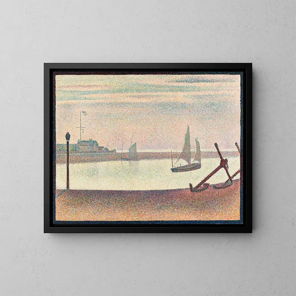 Het kanaal bij Gravelines bij schemering - Georges Seurat — ingelijst kunstwerk aan de muur
