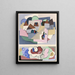 Collectie decors en kleuren Pl11 - Georges Valmier — ingelijst kunstwerk aan de muur