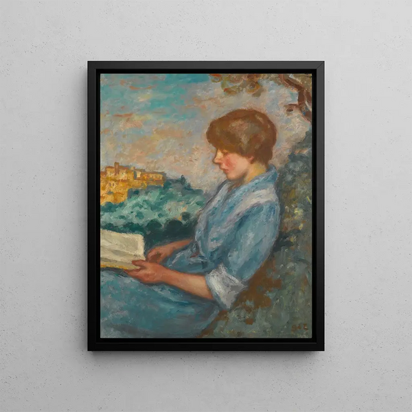 Georges dEspagnat - La Lecture En Plein Air.webp