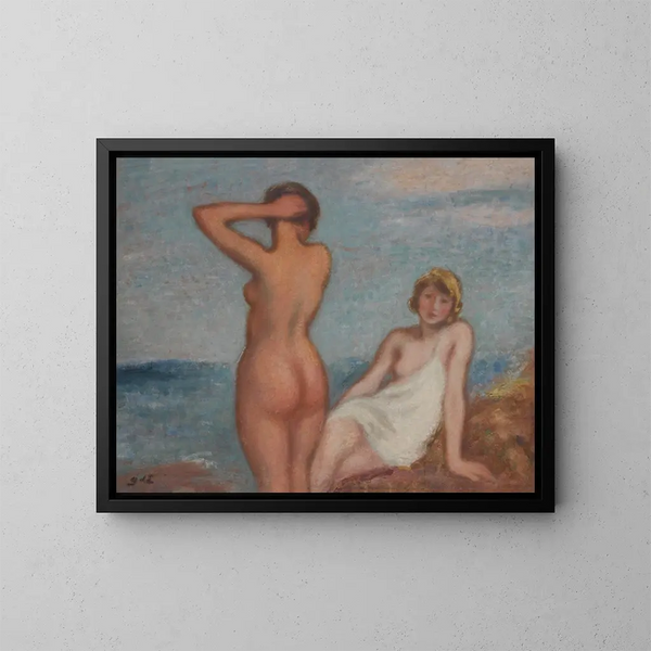 Les Baigneuses - Georges d'Espagnat — framed artwork on a wall