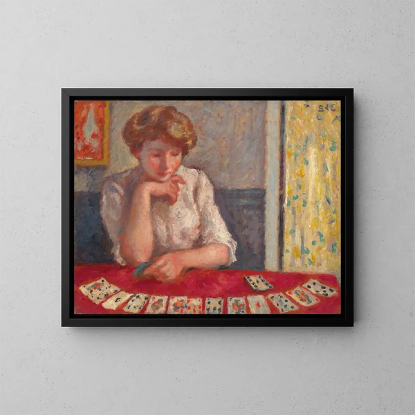 Les cartes - Georges d'Espagnat — framed artwork on a wall