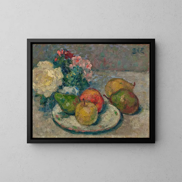 Still life with apples and pears - Georges d'Espagnat — framed artwork on a wall