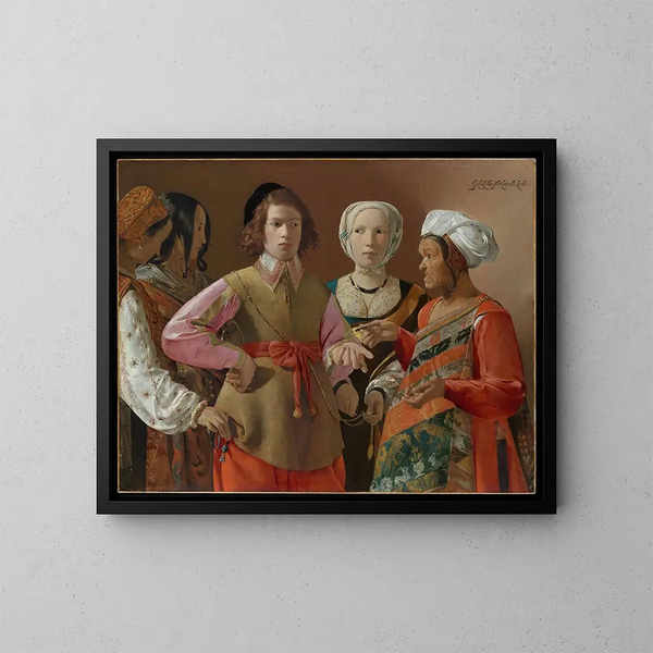 La diseuse de bonne aventure - Georges de La Tour — framed artwork on a wall