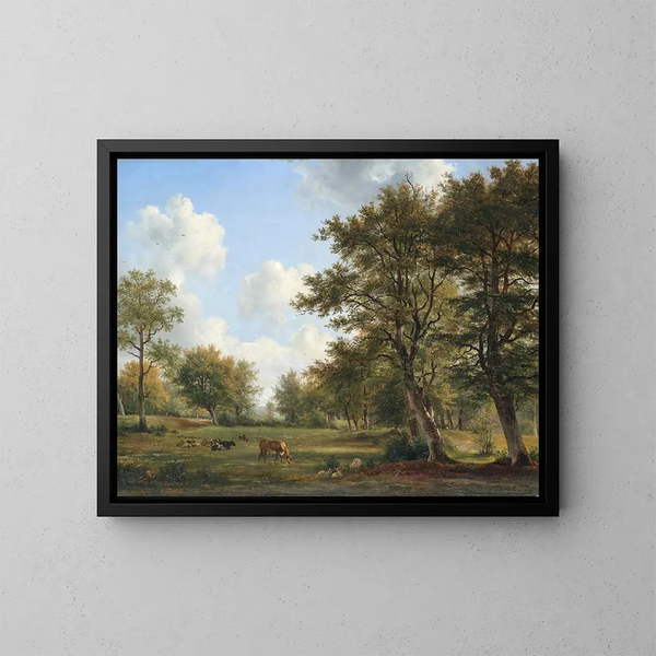 Landscape near Hilversum - Georgius Jacobus Johannes van Os — framed artwork on a wall