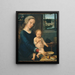 Het Madonna met Kind met de melkkom - Gerard David — ingelijst kunstwerk aan de muur