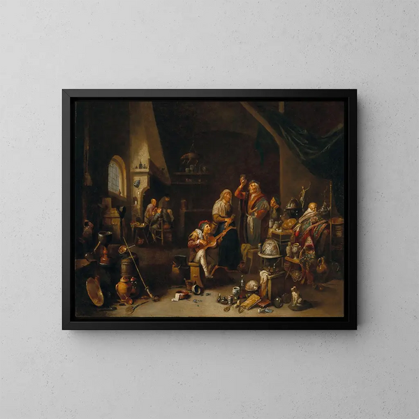 A charlatan's studio - Gerard Thomas — framed artwork on a wall