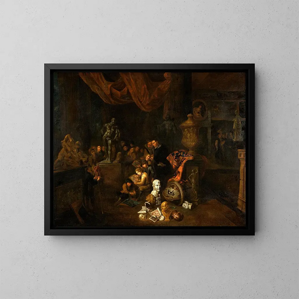 Interior of an art school - Gerard Thomas — framed artwork on a wall
