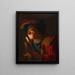 Een jongen die op een gloeiende kool blaast - Gerard van Honthorst — ingelijst kunstwerk aan de muur