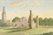 De ruïnes van de Rijnsburgse abdij - Gerardus Johannes Verburgh — weergave van het kunstwerk