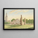 De ruïnes van de Rijnsburgse abdij - Gerardus Johannes Verburgh — ingelijst kunstwerk aan de muur