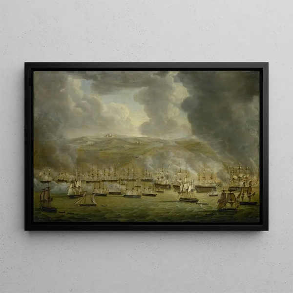 Gerardus Laurentius Keultjes - The Attack of the Combined AngloDutch Squadron on Algiers 1816.webp