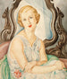 Dame voor een spiegel - Gerda Wegener — weergave van het kunstwerk