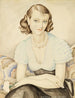 Portret van een jonge vrouw - Gerda Wegener — weergave van het kunstwerk