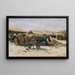 Markt scène Hongrois - Gergely Prge — ingelijst kunstwerk aan de muur