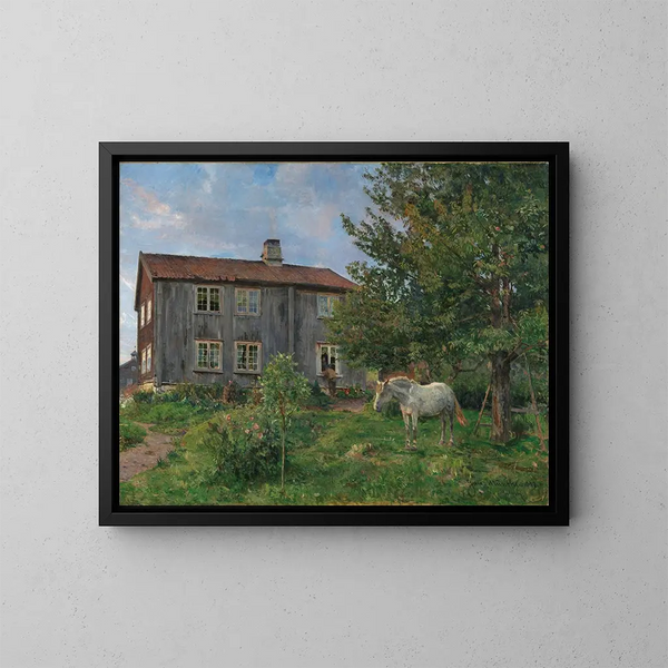 At the Ulvin Farm - Gerhard Munthe — framed artwork on a wall