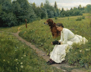 Idylle - Gerhard Munthe — weergave van het kunstwerk
