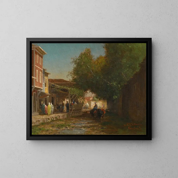 A Turkish street - Germain Fabius Brest — framed artwork on a wall