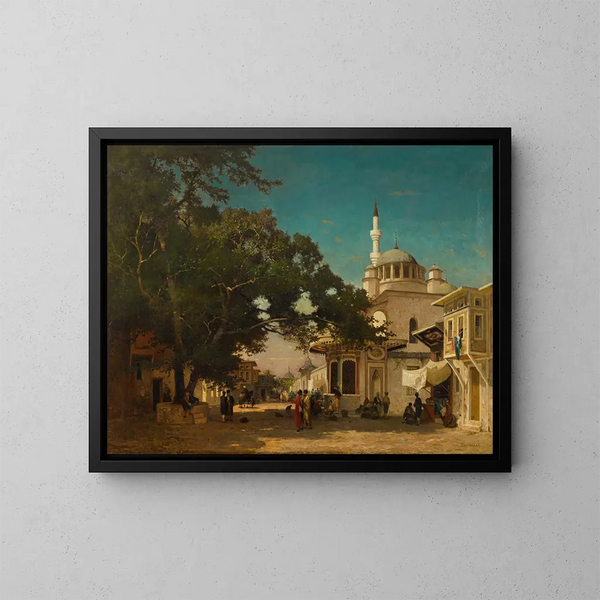 La fontaine du sultan Abdülhamid Ier à Constantinople - Germain Fabius Brest — framed artwork on a wall