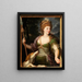 Portret van een dame in Diana - Duitse school — ingelijst kunstwerk aan de muur