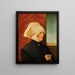 Portret van een dame - Duitse school — ingelijst kunstwerk aan de muur