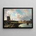 View of The Hague from the Delftse Vaart in the 17th century - Gerrit Adriaensz Berckheyde — framed artwork on a wall