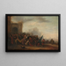 van Saül die David ontvangt na zijn overwinning op Goliath - Gerrit de Wet — ingelijst kunstwerk aan de muur
