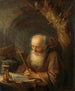Een kluizenaar - Gerrit Dou — weergave van het kunstwerk
