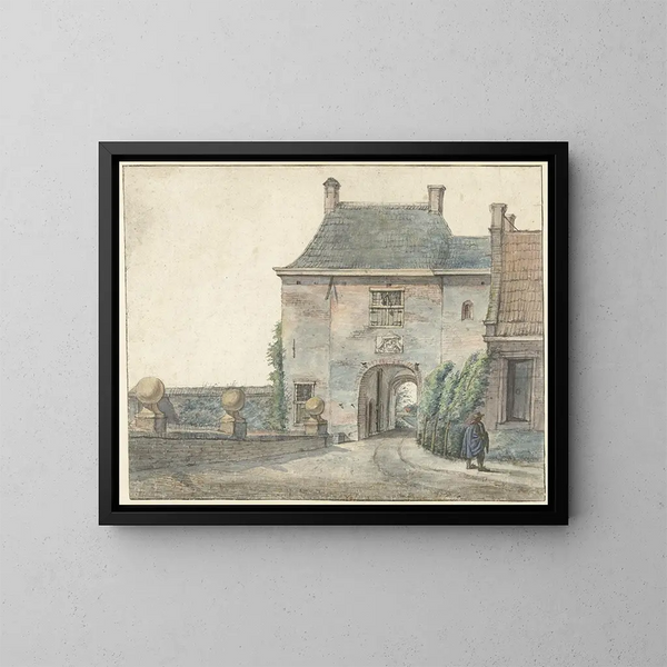 The castle gate of Heemstede - Gerrit Lamberts — framed artwork on a wall