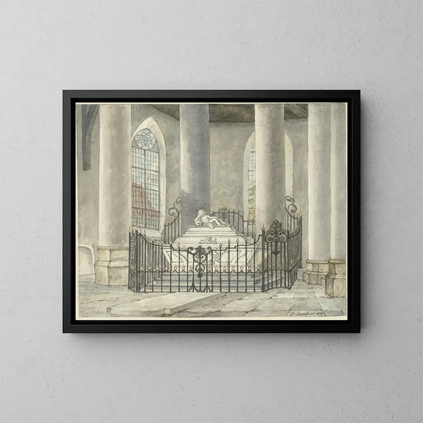 the Catharina Alida van der Dussen Memorial Painting in a church in Culemborg - Gerrit Lamberts — framed artwork on a wall