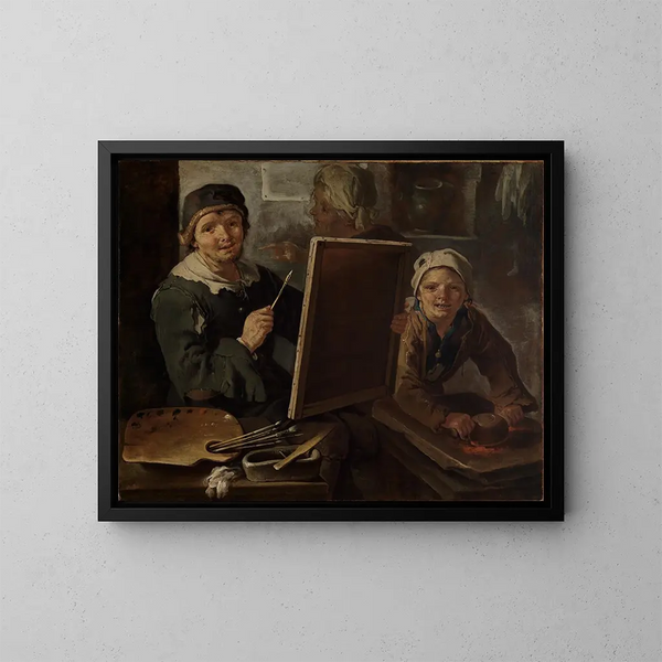 The painter in his studio - Giacomo Francesco Cipper — framed artwork on a wall